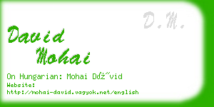 david mohai business card